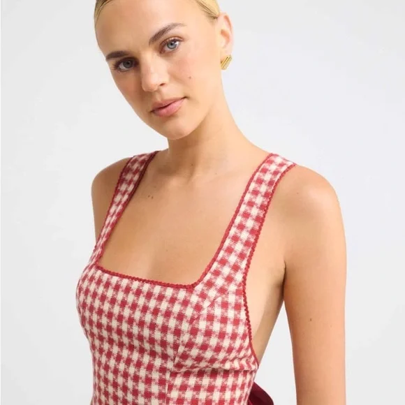 Rumored Toulouse Midi Dress Cherry Pie - Picture 5 of 5